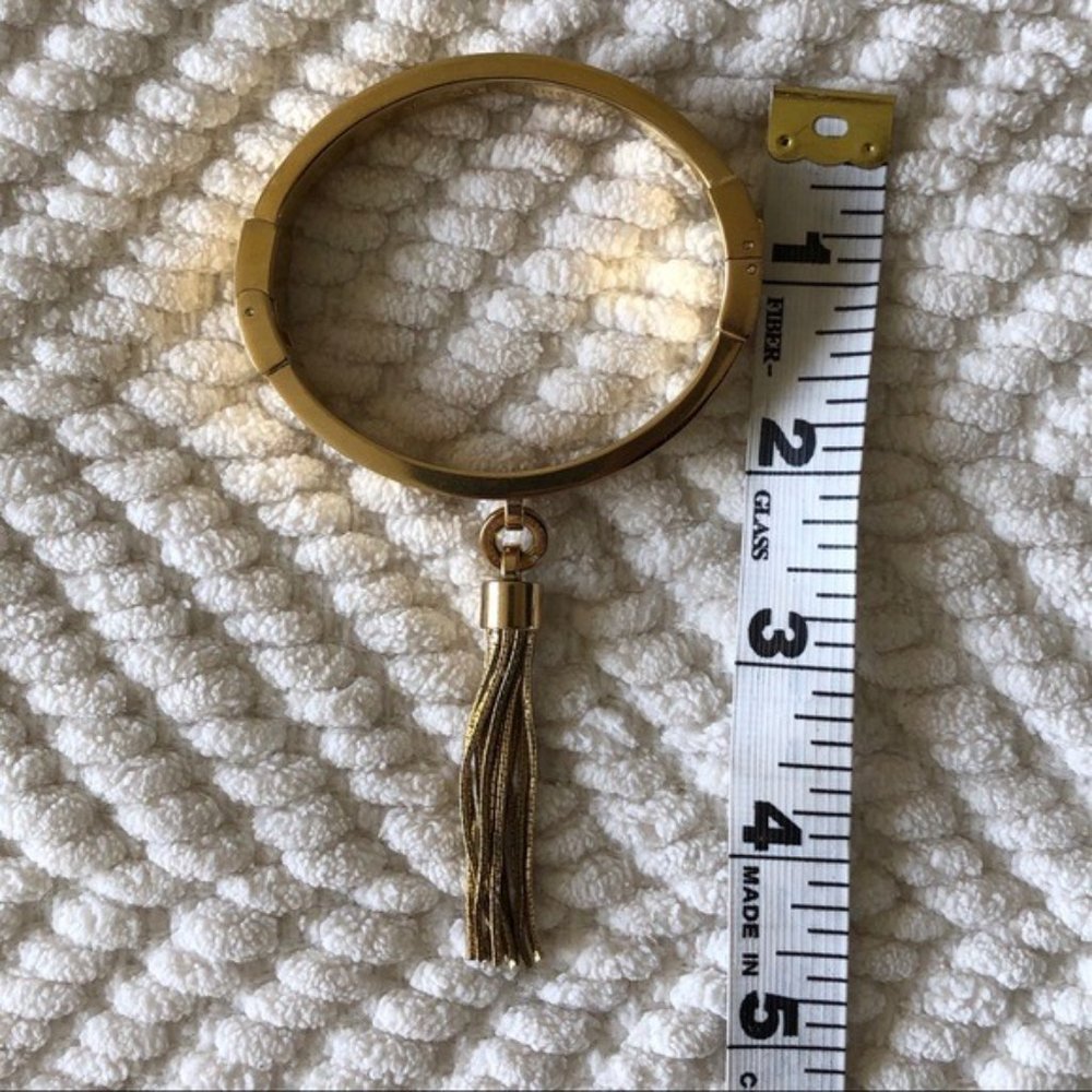 Michael Kors Gold Tassel Hinge Bangle - Picture 8 of 8